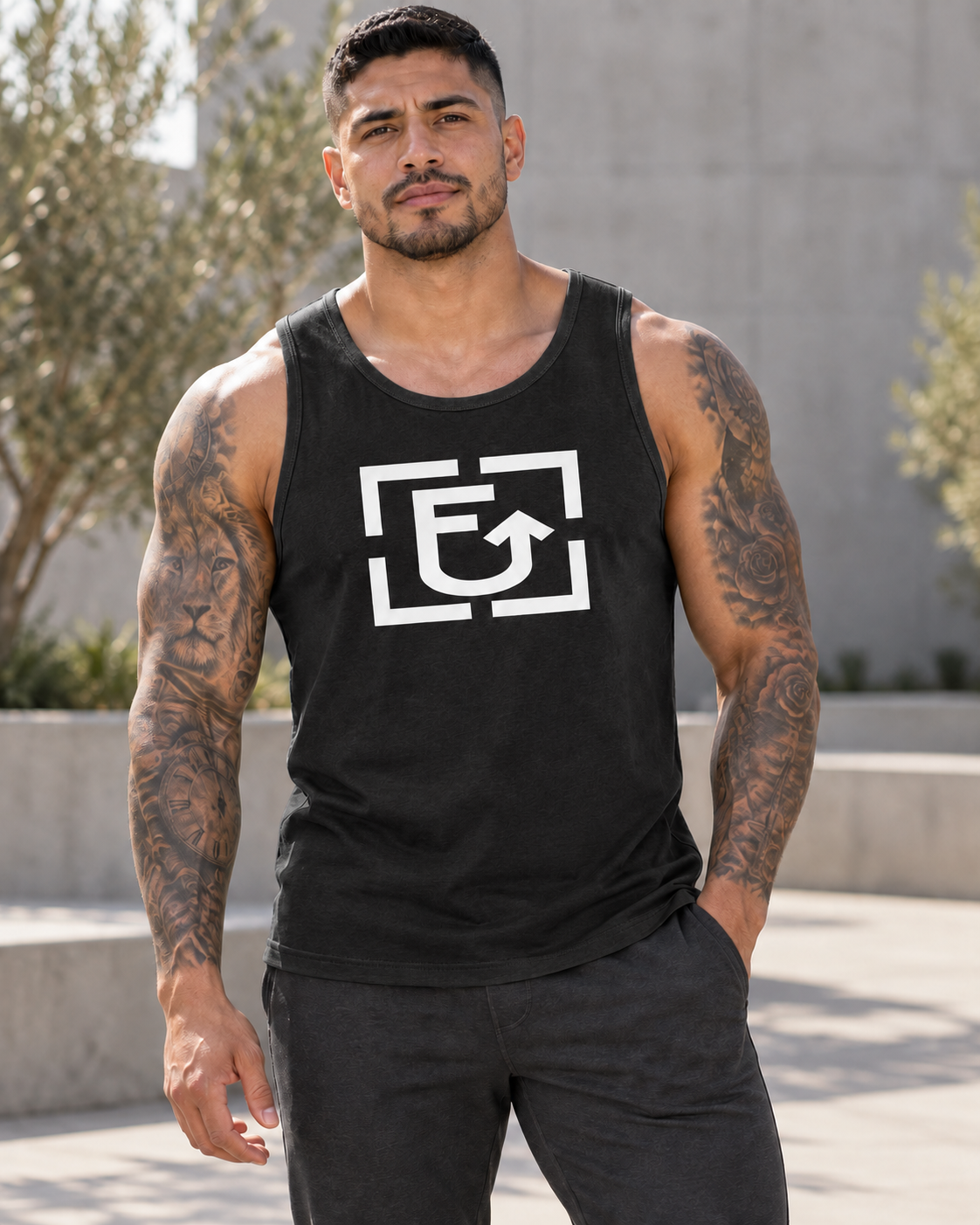 FUUP Core Logo Tank — 10 Colors on a model